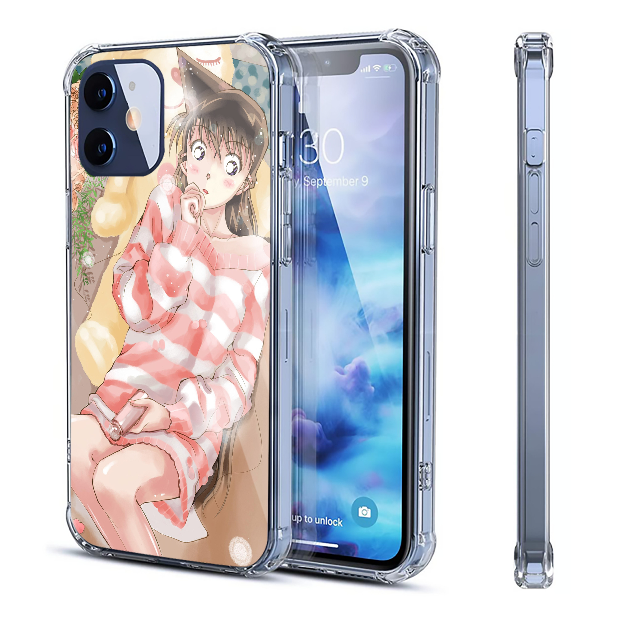 （画像用） 名探偵コナン Detective Conan 【iPhone 12シリーズ対応】透明スマホケース（クリアソフトケース）